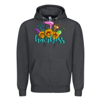 Smoke hairboss western sunflowers hairdresser Zipper Hoodie - Artiststas