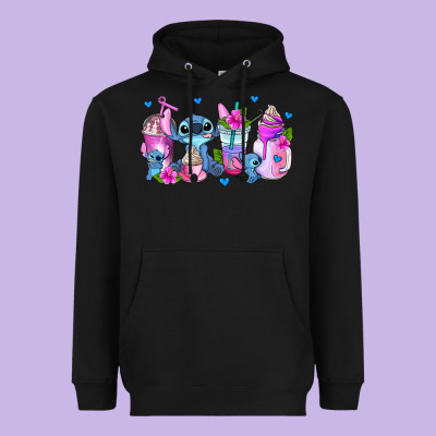 Stitch Coffee Cups Heavyweight Hoodie Designed By Adodesignshop