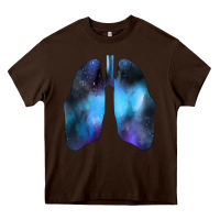 Chocolate Brown white lungs Heavy Core Tee - Bettercallsaul