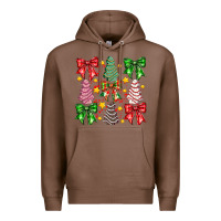 Chestnut Christmas Cake Bow Premium Hoodie - CowhideDigitalArt