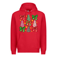 Red Christmas Cake Bow Premium Hoodie - CowhideDigitalArt