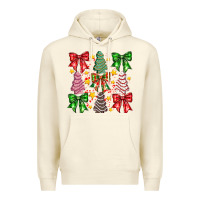 Sandshell Christmas Cake Bow Premium Hoodie - CowhideDigitalArt