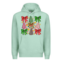 Seafoam Christmas Cake Bow Premium Hoodie - CowhideDigitalArt