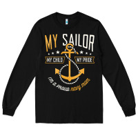 Black Proud Navy Mother for Moms of Sailors Proud Mom Navy Family Long Sleeve Tee - longCreatives