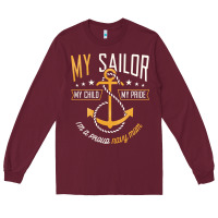 Burgundy Proud Navy Mother for Moms of Sailors Proud Mom Navy Family Long Sleeve Tee - longCreatives