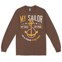 Chestnut Proud Navy Mother for Moms of Sailors Proud Mom Navy Family Long Sleeve Tee - longCreatives