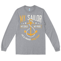 Heather Grey Proud Navy Mother for Moms of Sailors Proud Mom Navy Family Long Sleeve Tee - longCreatives