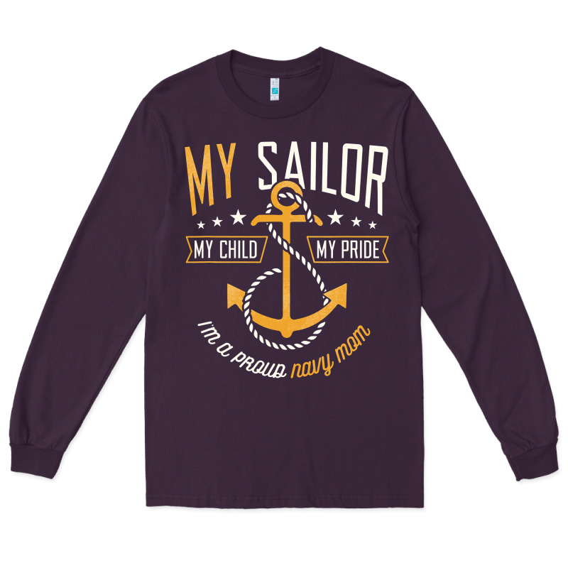 Proud Navy Mother For Moms Of Sailors Proud Mom Navy Family Long Sleeve Tee by longCreatives | Teevron