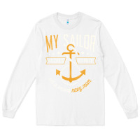 White Proud Navy Mother for Moms of Sailors Proud Mom Navy Family Long Sleeve Tee - longCreatives