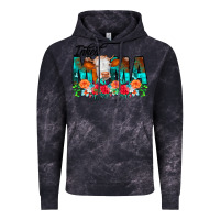 Cloud Black Inked Mama Flowers Cow Vintage Hoodie - CowCowDesign
