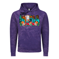 Cloud Purple Inked Mama Flowers Cow Vintage Hoodie - CowCowDesign