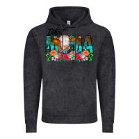 Vintage Black Inked Mama Flowers Cow Vintage Hoodie - CowCowDesign