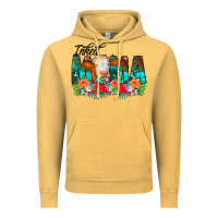 Vintage Mustard Inked Mama Flowers Cow Vintage Hoodie - CowCowDesign
