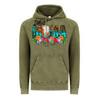 Vintage Olive Inked Mama Flowers Cow Vintage Hoodie - CowCowDesign