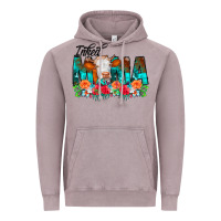Vintage Zinc Inked Mama Flowers Cow Vintage Hoodie - CowCowDesign