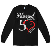 Black Vintage 50th Birthday Blessed By God For 50 Years Birthday Long Sleeve Tee - longCreatives