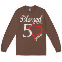 Chestnut Vintage 50th Birthday Blessed By God For 50 Years Birthday Long Sleeve Tee - longCreatives
