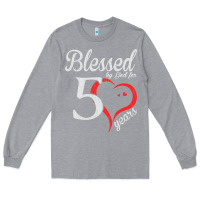 Heather Grey Vintage 50th Birthday Blessed By God For 50 Years Birthday Long Sleeve Tee - longCreatives