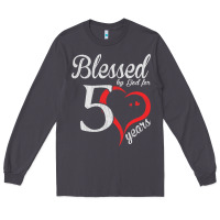 Smoke Vintage 50th Birthday Blessed By God For 50 Years Birthday Long Sleeve Tee - longCreatives