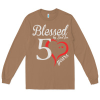 Toasted Coconut Vintage 50th Birthday Blessed By God For 50 Years Birthday Long Sleeve Tee - longCreatives