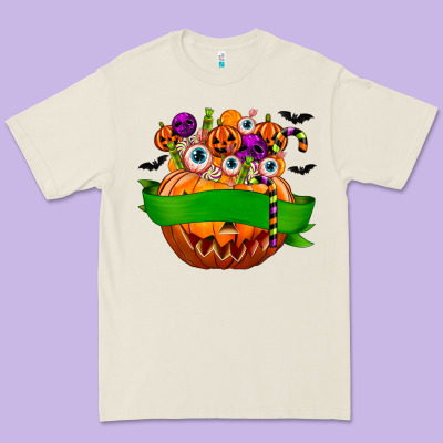Personalized Boy Halloween Candy Premium Tee Designed By Texasbilliewilder