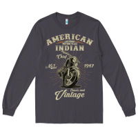 Smoke Vintage American Motorcycle Indian for Old Biker Gifts Long Sleeve Tee - longCreatives