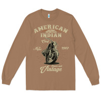 Toasted Coconut Vintage American Motorcycle Indian for Old Biker Gifts Long Sleeve Tee - longCreatives