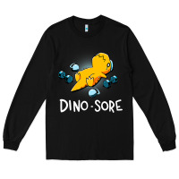 Black Dino Sore Funny Dinosaur Workout Gym Fitness Lifting Long Sleeve Tee - longCreatives