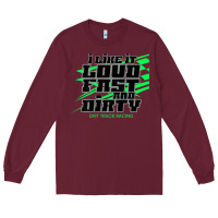 Burgundy Dirt Modified Racing Apparel Sprint Car Dirt Track Racing Long Sleeve Tee - longCreatives