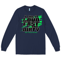 Navy Dirt Modified Racing Apparel Sprint Car Dirt Track Racing Long Sleeve Tee - longCreatives