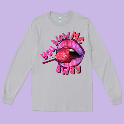 You Blow Me Away Valentine's Day Long Sleeve Tee Designed By Fadigitalartstudio