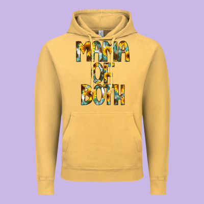Mama Of Both Vintage Hoodie Designed By Cowcowdesign