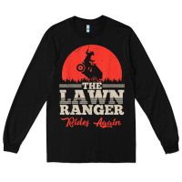 Black the lawn ranger rides again shirt  cute lawn caretaker gift Long Sleeve Tee - longCreatives
