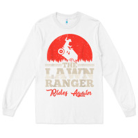 White the lawn ranger rides again shirt  cute lawn caretaker gift Long Sleeve Tee - longCreatives