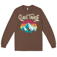 Chestnut Vintage Lake Tahoe Mountains Retro T Long Sleeve Tee - longCreatives