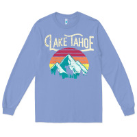 Colony Blue Vintage Lake Tahoe Mountains Retro T Long Sleeve Tee - longCreatives