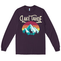 Plum Vintage Lake Tahoe Mountains Retro T Long Sleeve Tee - longCreatives