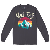 Smoke Vintage Lake Tahoe Mountains Retro T Long Sleeve Tee - longCreatives