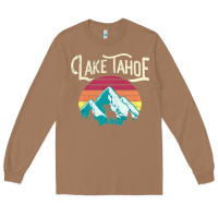 Toasted Coconut Vintage Lake Tahoe Mountains Retro T Long Sleeve Tee - longCreatives