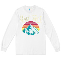 White Vintage Lake Tahoe Mountains Retro T Long Sleeve Tee - longCreatives