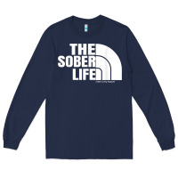 Navy the sober life sobriety cool aa na anonymous t shirt gifts Long Sleeve Tee - longCreatives
