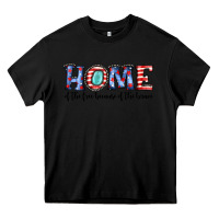 Black home of the because of the brave Heavy Core Tee - JahusDesignShop