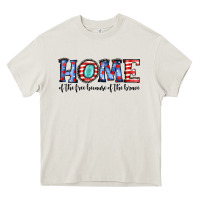 Cream home of the because of the brave Heavy Core Tee - JahusDesignShop