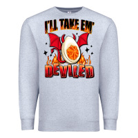 Heather Grey i will take em deviled Premium Sweatshirt - AdoDesignShop