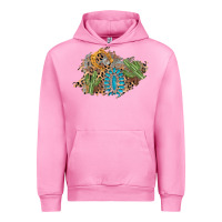 Fuchsia Pink horseshoe leopard gemstone cactus patch Urban Hoodie - AdoDesignShop
