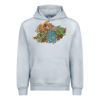 Heather Grey horseshoe leopard gemstone cactus patch Urban Hoodie - AdoDesignShop