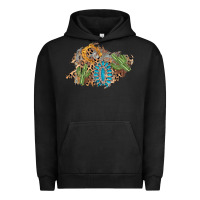 Pigment Black horseshoe leopard gemstone cactus patch Urban Hoodie - AdoDesignShop