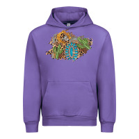 Tulip horseshoe leopard gemstone cactus patch Urban Hoodie - AdoDesignShop