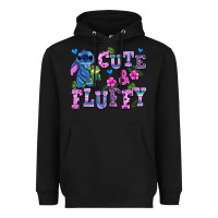 Black cute and fluffy stitch Heavyweight Hoodie - AdoDesignShop