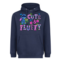 Navy cute and fluffy stitch Heavyweight Hoodie - AdoDesignShop